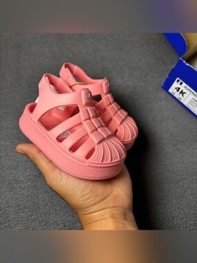 Adidas Superstar Sandal I Kids Pink Semi Spark JI2805 Size 4K